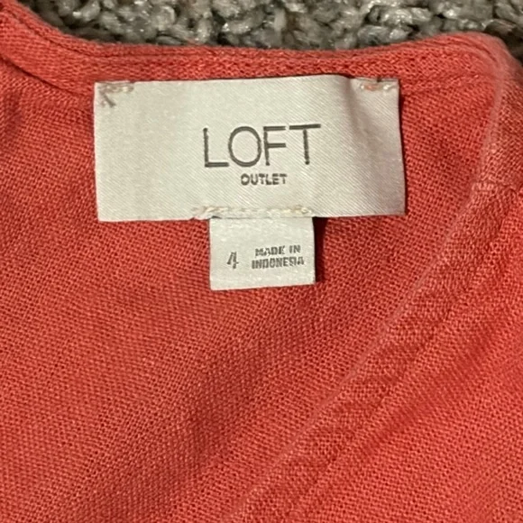 LOFT Sleeveless Red Jumpsuit - Picture 4 of 4